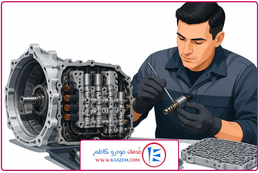 تصویر شاخص | تعمیر شیر برقی گیربکس اتومات