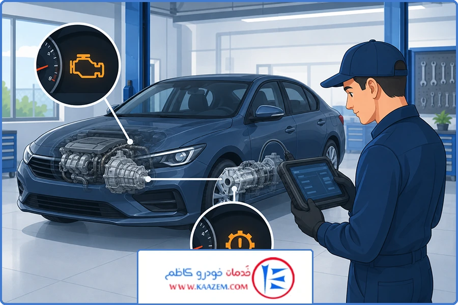 چراغ گیربکس | تفاوت چراغ گیربکس با چراغ چک موتور