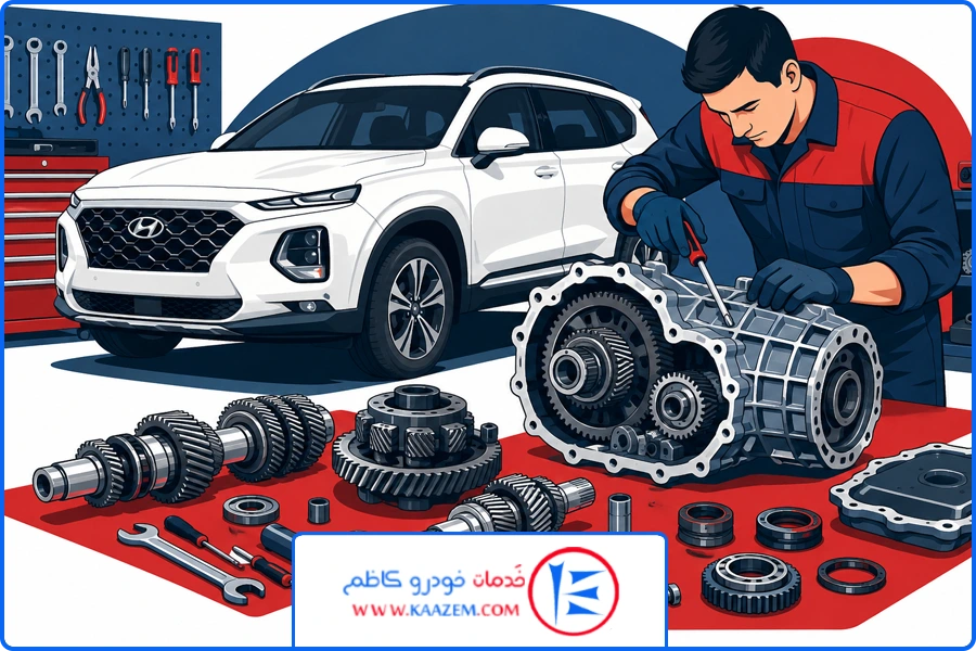 هزینه تعمیر گیربکس | تعمیر گیربکس سانتافه